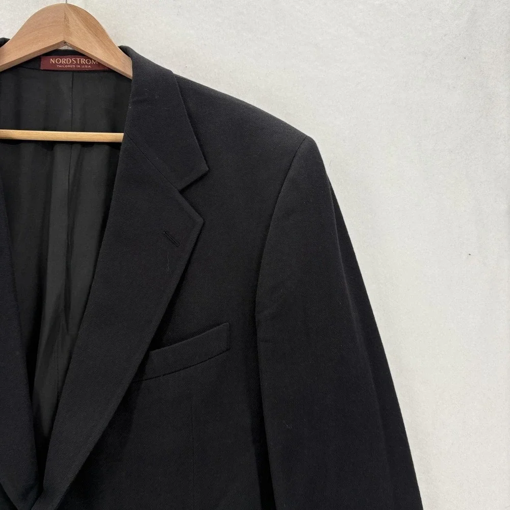 Loro Piana Nordstrom Blazer Mens 42S Black 100% Camelhair Sport Coat USA Career